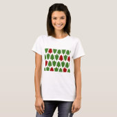 Kerstbomen vakantiepatroon t-shirt (Voorkant volledig)