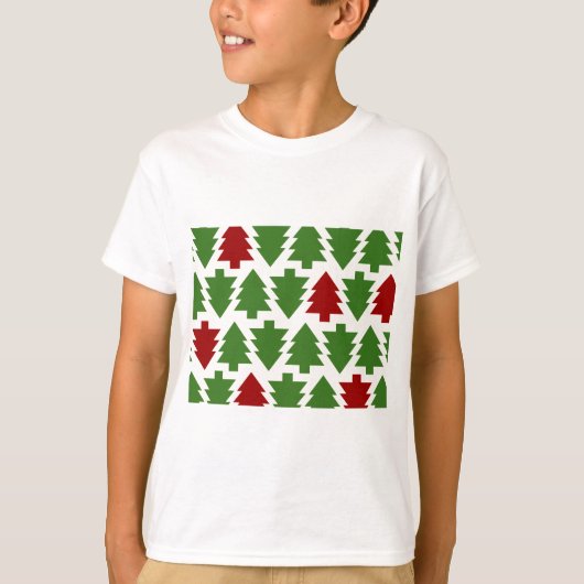Kerstbomen Vakantiepatroon T-shirt (Voorkant)
