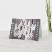 KERSTBOMEN VAN BOEKPAGINA'S-VROLIJKE VAKANTIE FEESTDAGEN KAART (Voorkant)