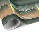 kerstbomen van geel en groenpapier cadeaupapier (Rol Hoek)