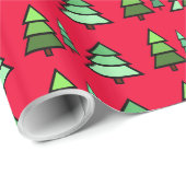 kerstbomen Verpakkingspapier Cadeaupapier (Rol Hoek)