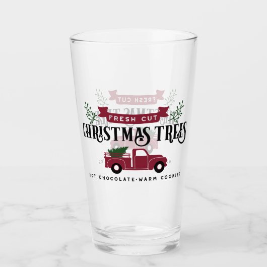 kerstbomen, vers gesneden glas (Voorkant)