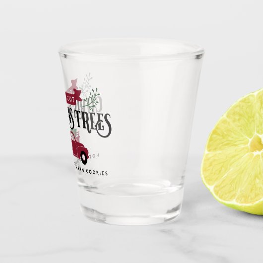 kerstbomen, vers gesneden shot glas (Rechts)