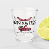 kerstbomen, vers gesneden shot glas (Voorkant)