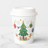 Kerstbomen & Versieringen Papieren Bekers (Voorkant)