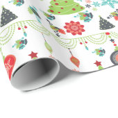 kerstbomen voor feestdagen Snowflakes Verpakkingsp Cadeaupapier (Rol Hoek)