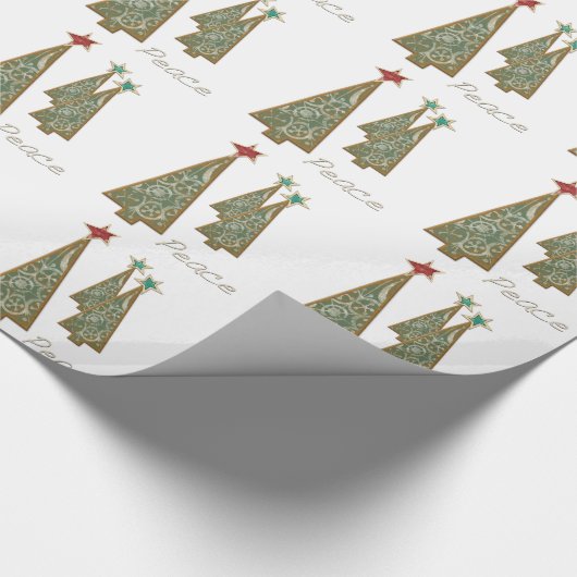 kerstbomen - Vrede Cadeaupapier (Hoek)