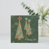 kerstbomen — vrede/groen kaart (Staand voorkant)