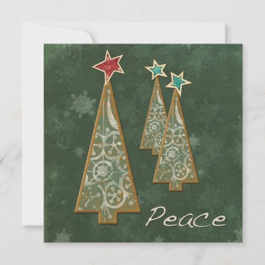 kerstbomen — vrede/groen kaart (Voorkant)