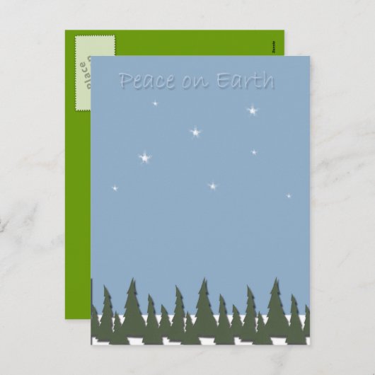Kerstbomen Vrede op aarde Feestdagenkaart (Voorkant / Achterkant)