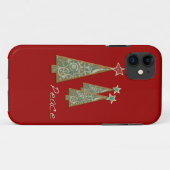 Kerstbomen - Vrede/Rood Case-Mate iPhone Case (Achterkant (horizontaal))