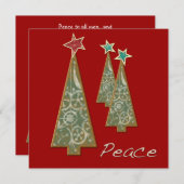 Kerstbomen - Vrede/Rood Kaart (Voorkant / Achterkant)