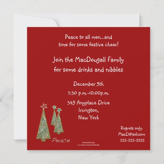 Kerstbomen - Vrede/Rood Kaart (Achterkant)