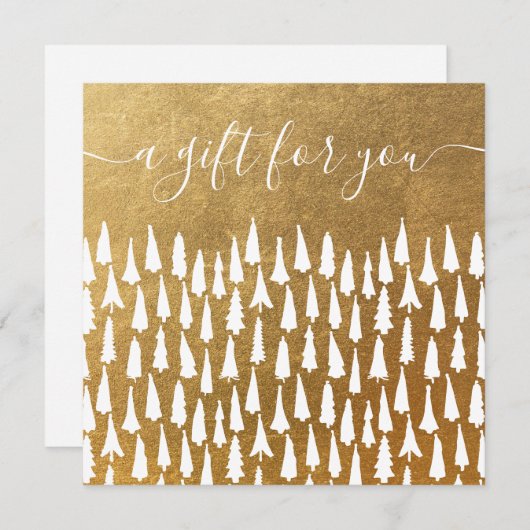 kerstbomen Vrijdag Goud Cadeaucertificaat (Voorkant / Achterkant)