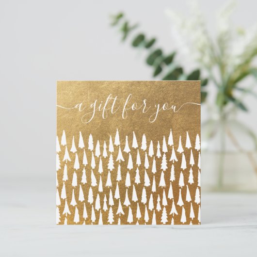 kerstbomen Vrijdag Goud Cadeaucertificaat (Staand voorkant)