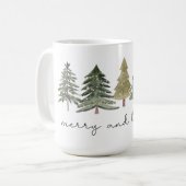 Kerstbomen vrolijk & helder Keramieken mok (Voorkant links)