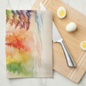 Kerstbomen Vrolijk Kerstfeest Laat het sneeuwen Theedoek (Quarter Fold)