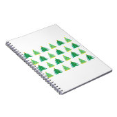 kerstbomen Waterverf Decoratie Notitieboek (Rechterzijde)