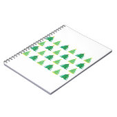 kerstbomen Waterverf Decoratie Notitieboek (Linkerzijde)