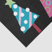kerstbomen Weefpapier Roze & blauw Tissuepapier (Detail)