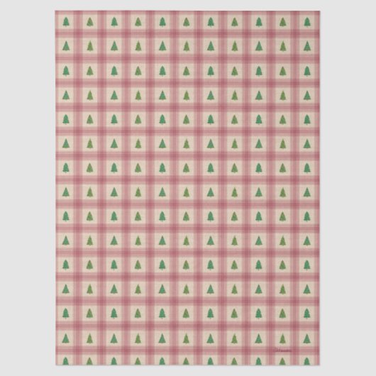 Kerstbomen Weefselpapier met gouden accenten Tissuepapier (Voorkant)