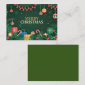 Kerstbomen, Wenskaarten 2021 Visitekaartje (Voorkant / Achterkant)