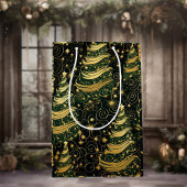 Kerstbomen wervelingen Gift Bag Medium Cadeauzakje