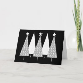 Kerstbomen - White Ribbon Feestdagen Kaart
