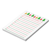 kerstbomen Winkellijst aanpassen Notitieblok (Linkerzijde)