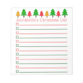 kerstbomen Winkellijst aanpassen Notitieblok (Voorkant)