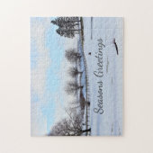 Kerstbomen Winter Scene Jigzaag Puzzle Legpuzzel (Verticaal)