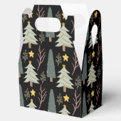 Kerstbomen Winterpatroonfeest Bossen Modern Bedankdoosjes (Geopend)