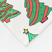 kerstbomen | Witte en groene mama Fleece Deken (Hoek)