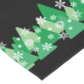 Kerstbomen Witte Sneeuwvlokken Groen Korte Tafelloper (Hoek)