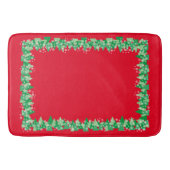 Kerstbomen Witte Sneeuwvlokken Rood Badmat (Voorkant)