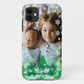 Kerstbomen Witte Sneeuwvlokken Vreugde aan de Were Case-Mate iPhone Case (Achterkant)