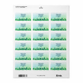 Kerstbomen Witte Sneeuwvlokken Vreugde aan de Were Etiket (Full Sheet)