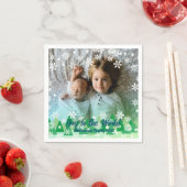 Kerstbomen Witte Sneeuwvlokken Vreugde aan de Were Servet (Insitu)