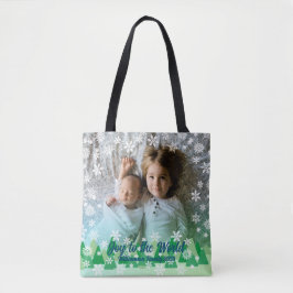 Kerstbomen Witte Sneeuwvlokken Vreugde aan de Were Tote Bag