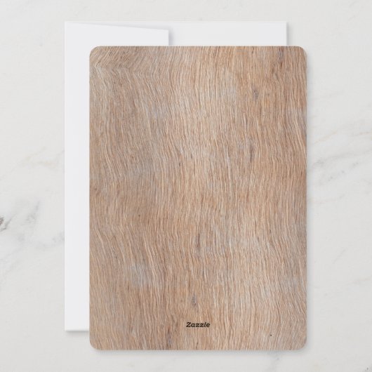 Kerstbomen Woodland Dieren en Cozy Village Feestdagenkaart (Achterkant)