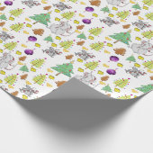 kerstbomen Wrapping Paper Mouse White Cheese Cadeaupapier (Hoek)