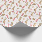Kerstbomen — Wrapping Paper White Cadeaupapier (Hoek)