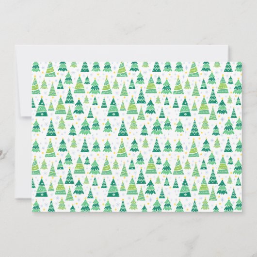 Kerstbomen Zakelijk Kerstfeest Kaart (Achterkant)