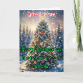 Kerstbomen zijn een schatkamer vol herinneringen feestdagen kaart (Voorkant)