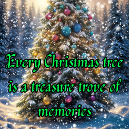 Kerstbomen zijn een schatkamer vol herinneringen feestdagen kaart