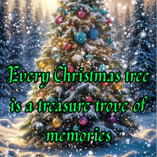 Kerstbomen zijn een schatkamer vol herinneringen feestdagen kaart
