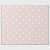 Kerstbomen zijn lichtroze witte, eenvoudige, klein cadeaupapier (Vlak)