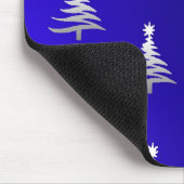kerstbomen zilver op kobalt Blue Muismat (Hoek)