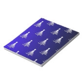 kerstbomen zilver op kobalt Blue Notitieblok (Linkerzijde)