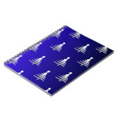 kerstbomen zilver op kobalt Blue Notitieboek (Linkerzijde)
